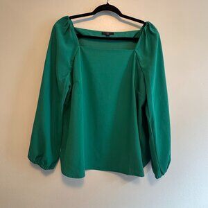J.Crew Square-Neck Long-Sleeve Top in 365 Crepe – Size 14 - 0162